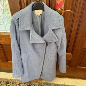 LOFT Women's Light Blue Pea Coat